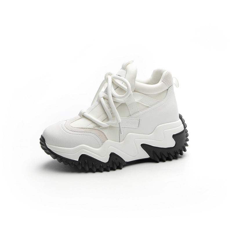 Women's Thick Bottom Breathable White Slim Leg Women's Casual Shoes