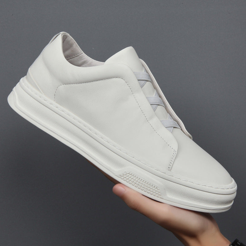 Men's Genuine Slip-on Top Layer Cowhide Breathable Sneakers