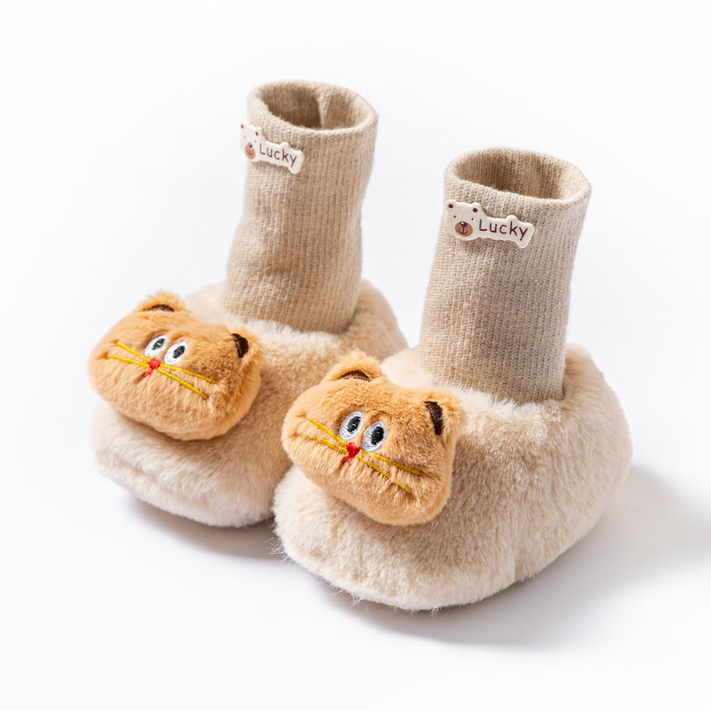 Cotton Cartoon Socks Male Female Cute Doll Kid's Shoes