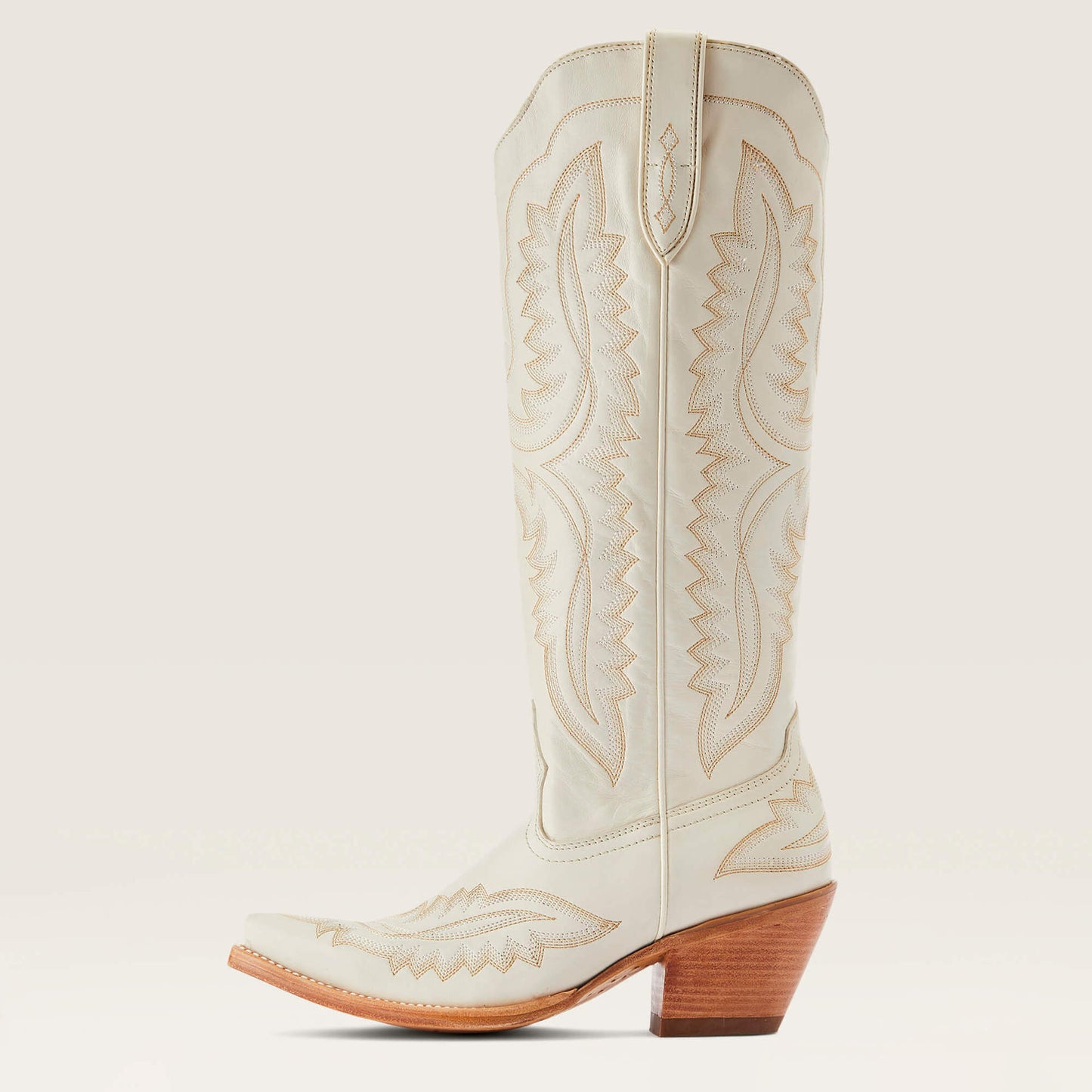 Toe Chunky High Tube Large Size Western Women's Leather Boots