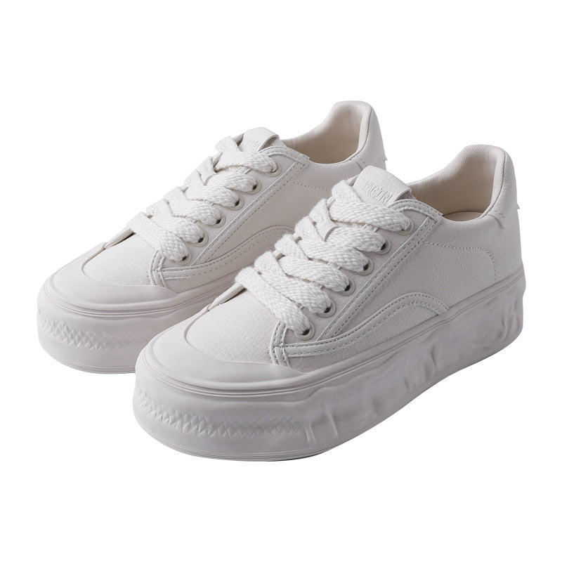 Women's Height Increasing Insole Small White Thick-soled Versatile Sneakers