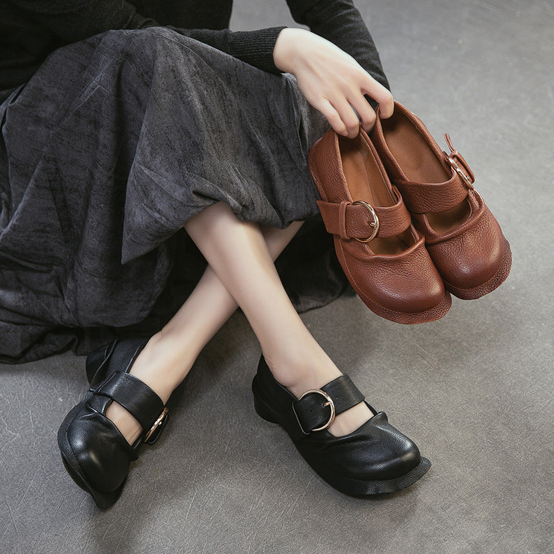 Women's Comfort Flat French Pumps First Layer Women's Casual Shoes