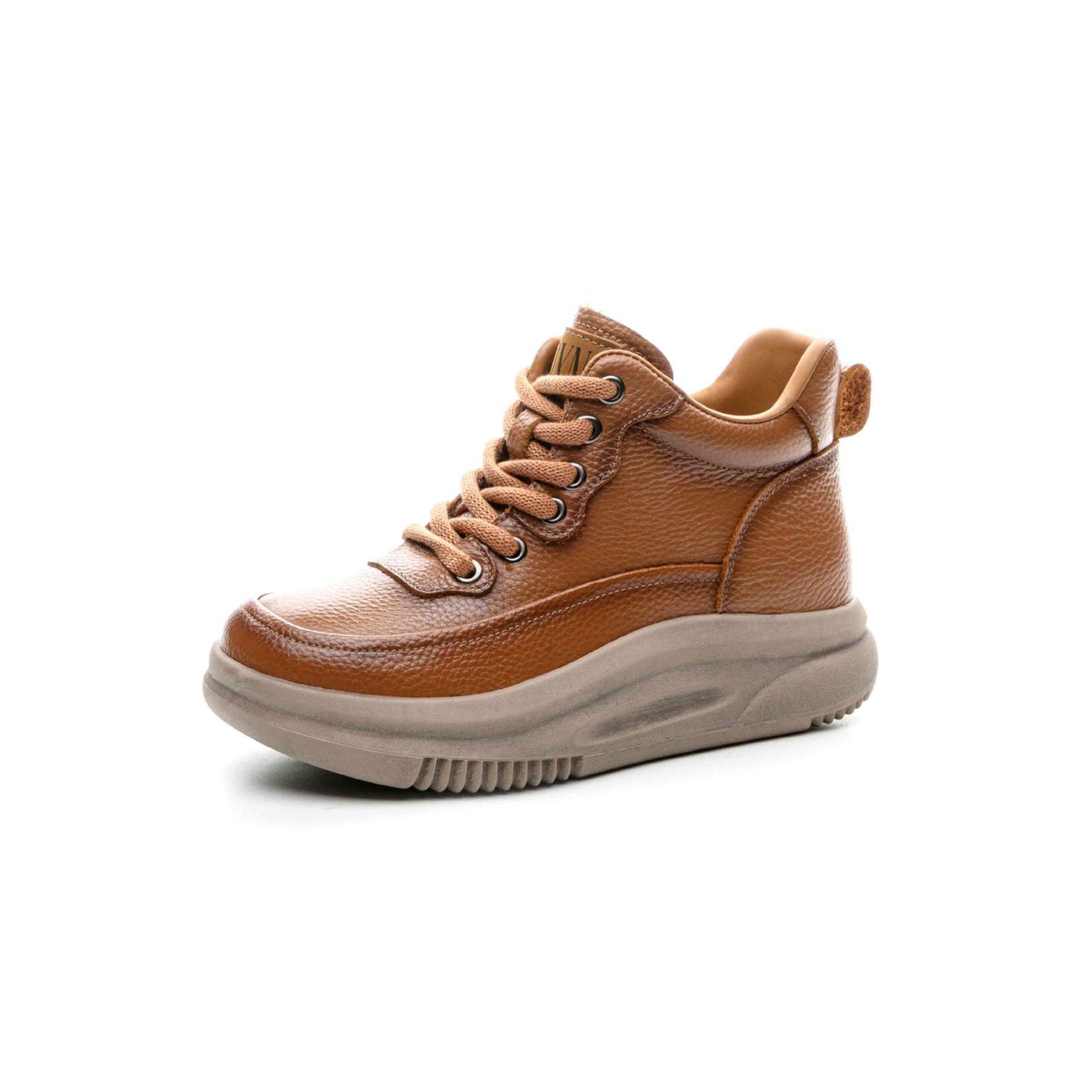Women's Top Layer Cowhide Comfortable Platform Retro Sports Men's Shoes