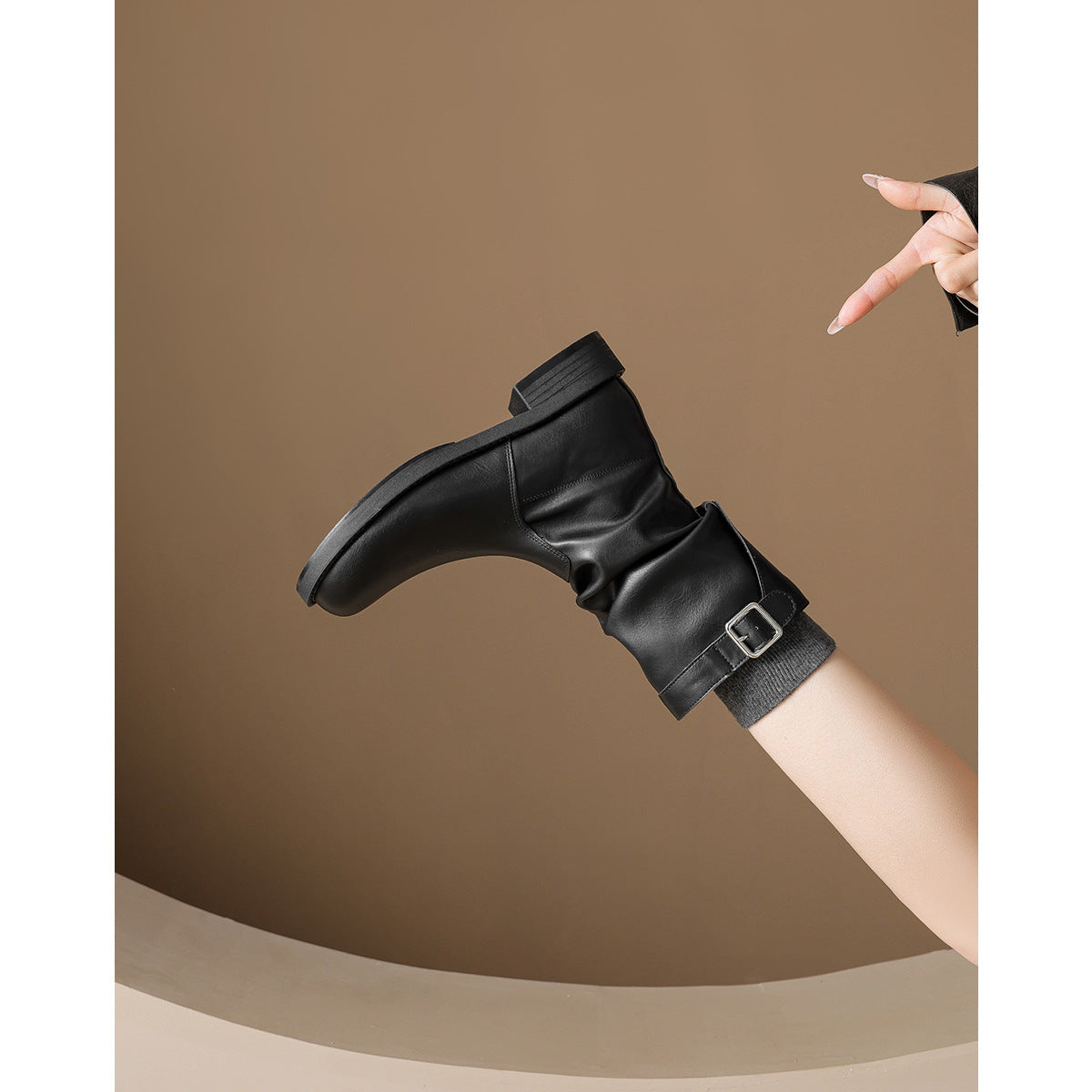 Women's Retro British Style Martin Fashionable Elegant Women's Leather Boots