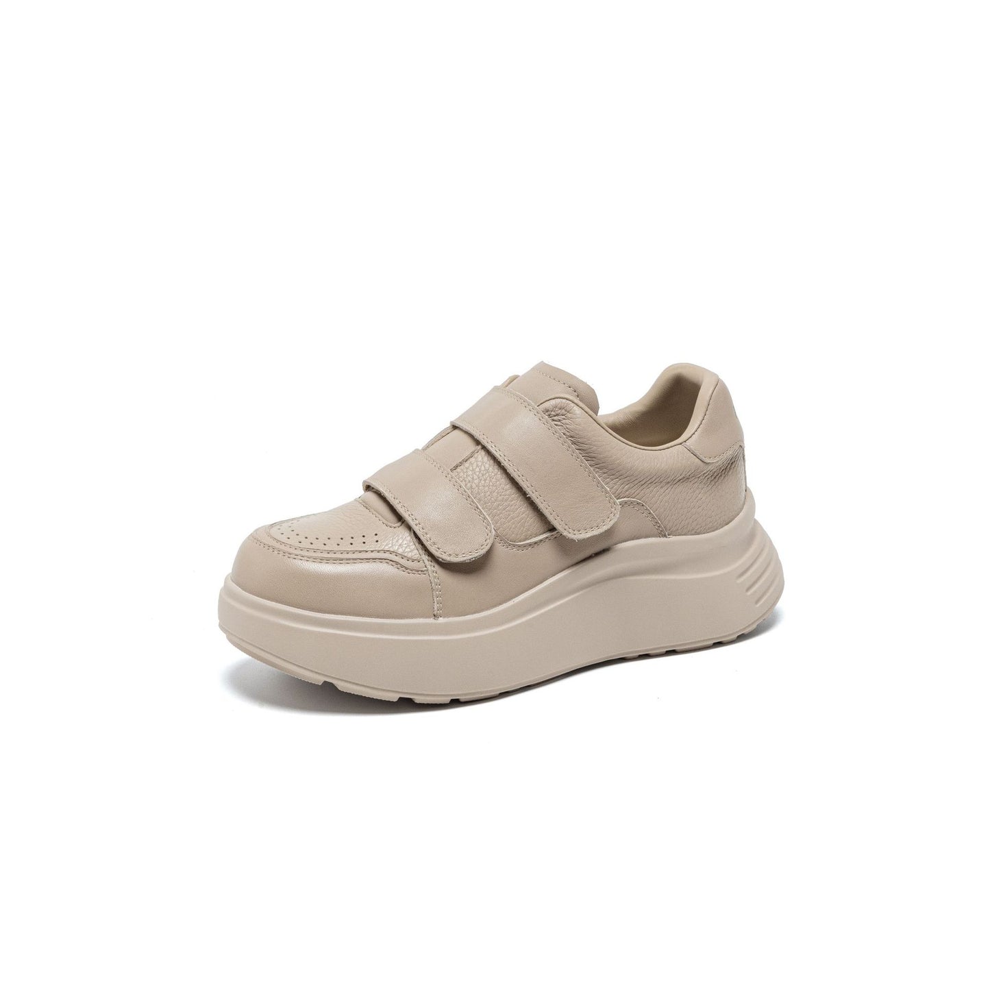 Women's Genuine Retro White Platform Hight Increasing Women's Casual Shoes