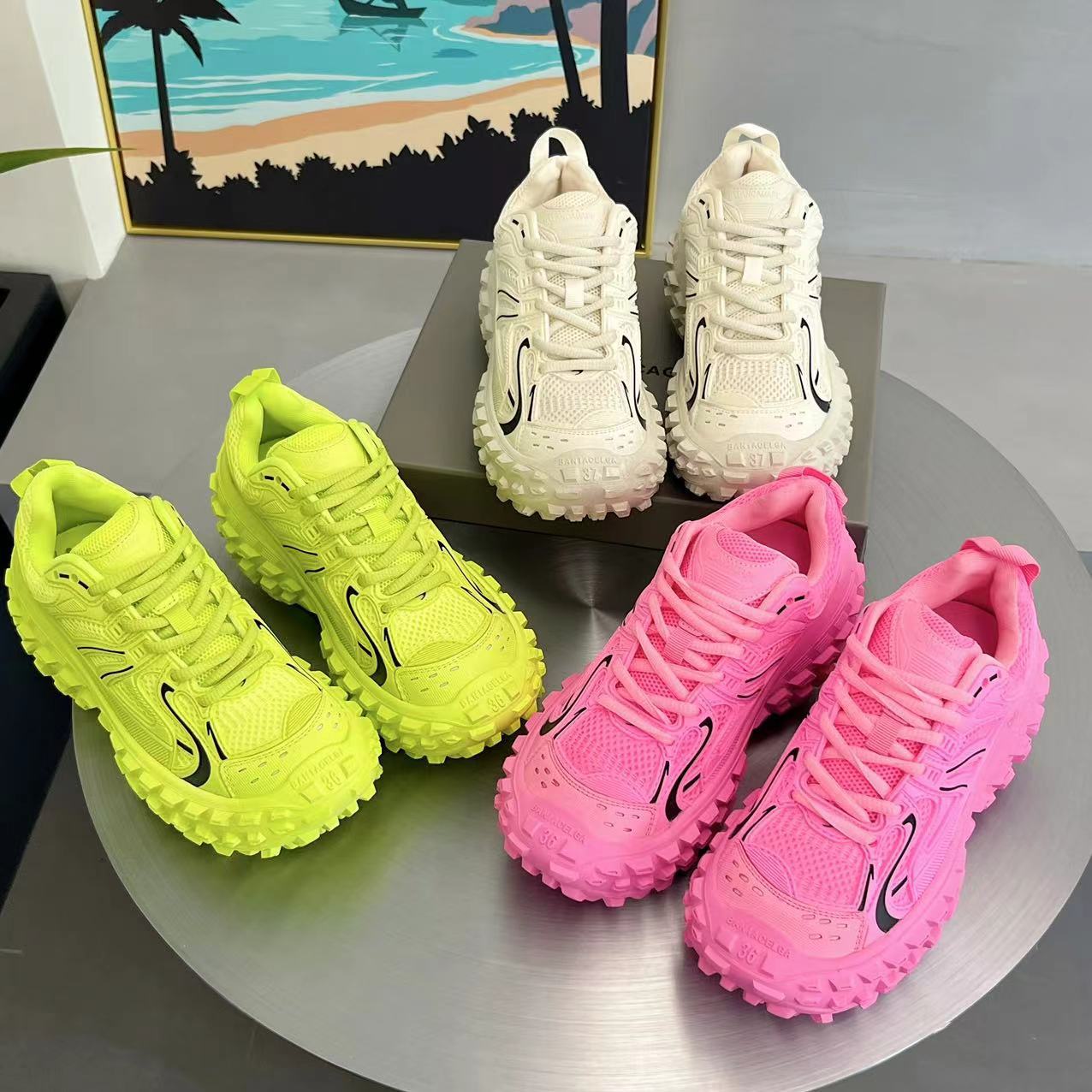 Women's & Men's Retro Platform Height Increasing Leisure Couple Tank Women's Sports Shoes