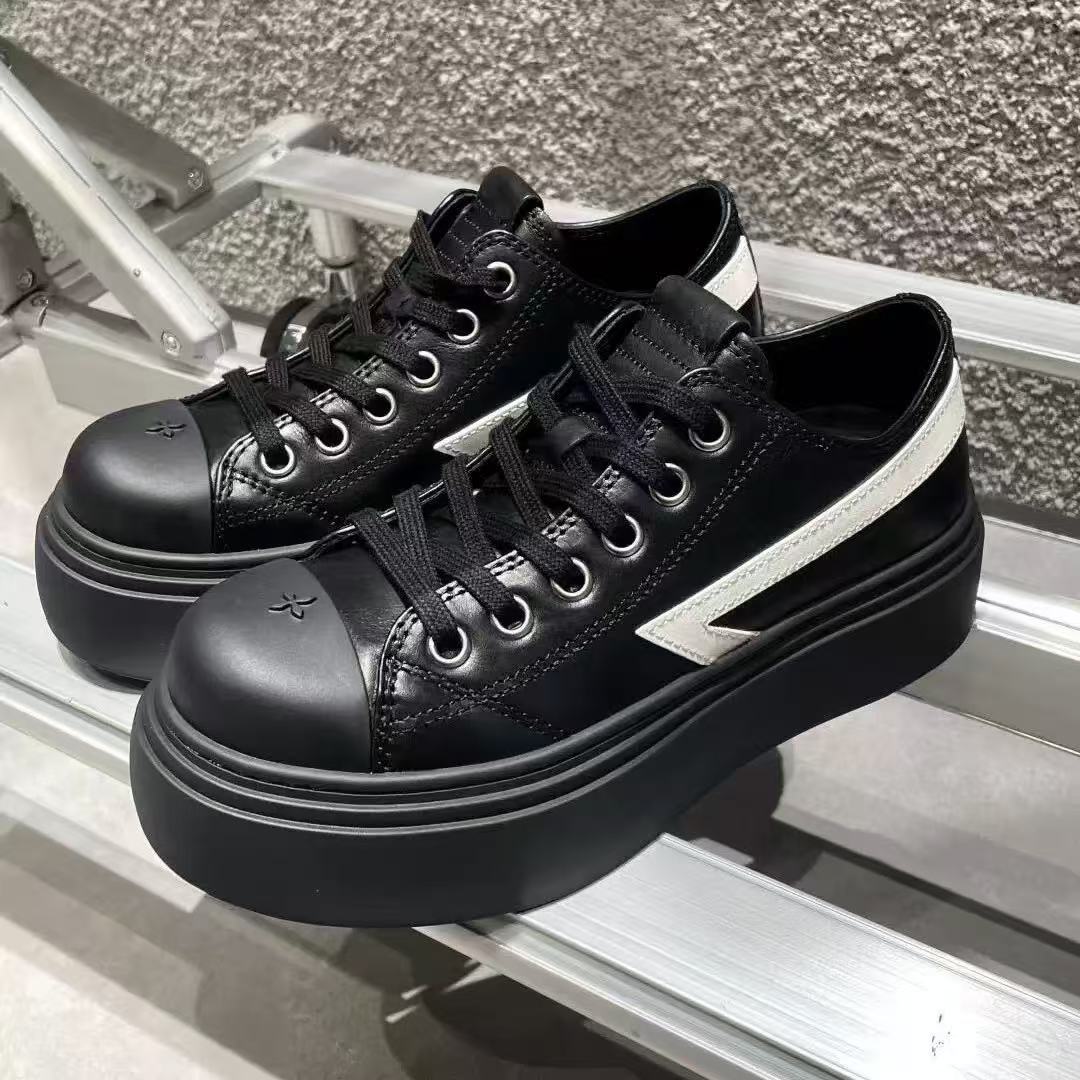 Cruciate Flower High Version Night Meteor Black White Contrast Sneakers