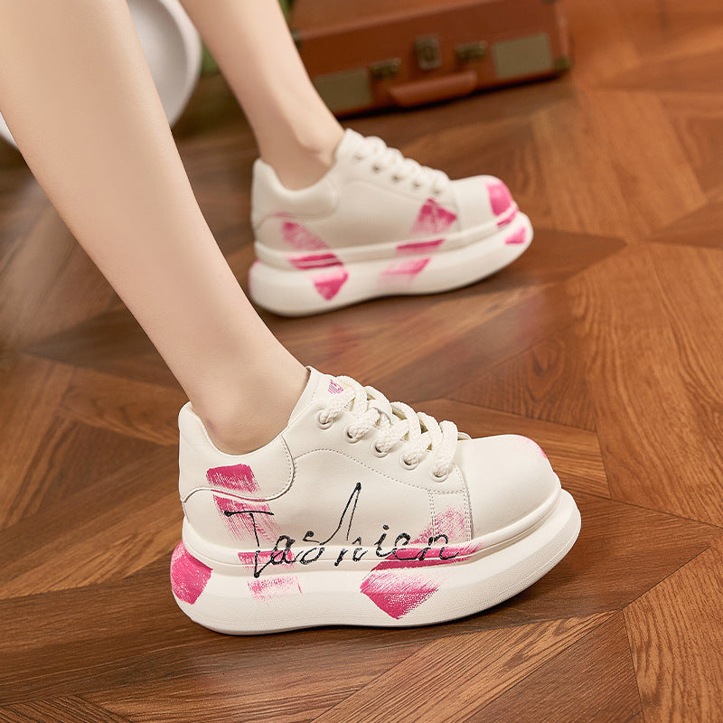 Women's White Spring Trendy Wild Super Popular Iti Women's Casual Shoes