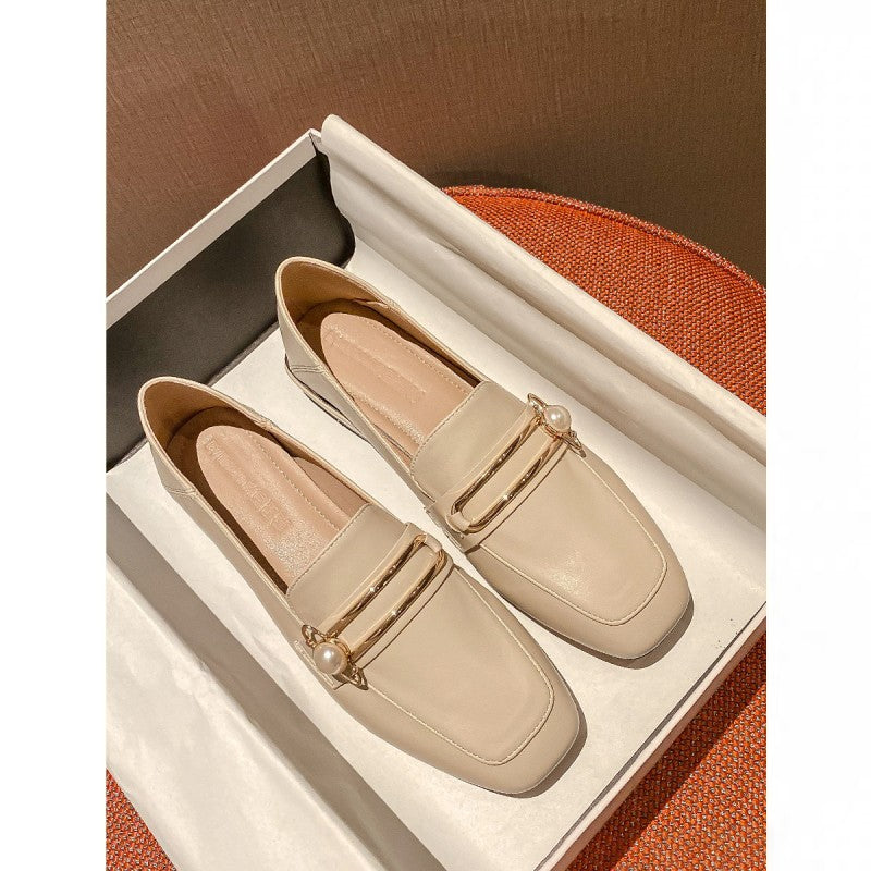 Women's Vintage Female Square Toe Pumps Chunky Women's Shoes