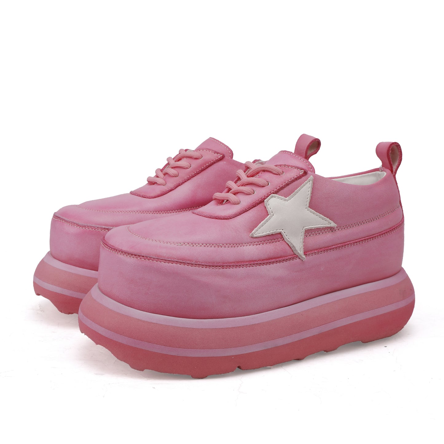 Women's Platform Retro Round Head Comfortable Four Sneakers