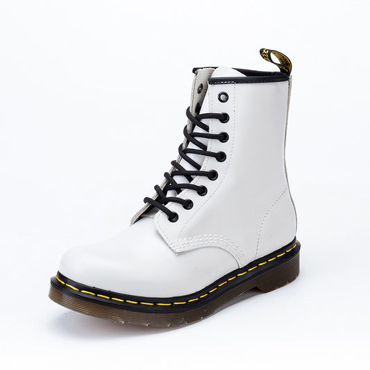 Women's & Men's Good Year Middle High Top Genuine Slit Women's Leather Boots