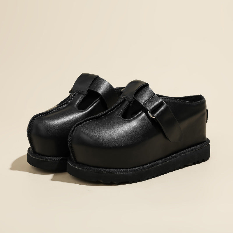 Women's Increased Toe Cap Outer Wear Half Slippers