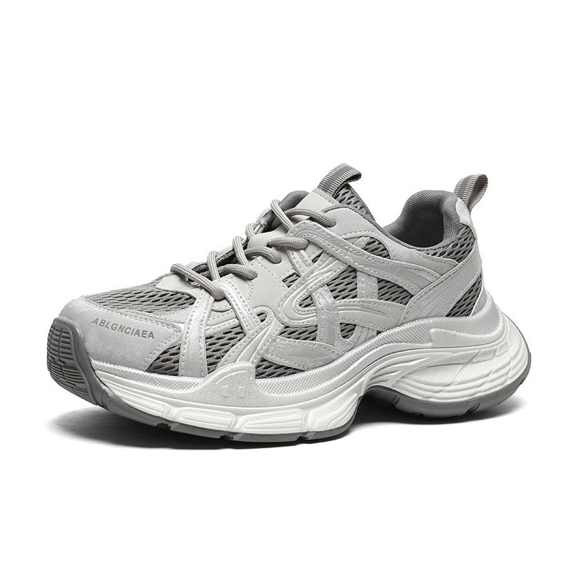 Platform Mesh Surface Color Matching Motorcycle Dad Women's Sports Shoes