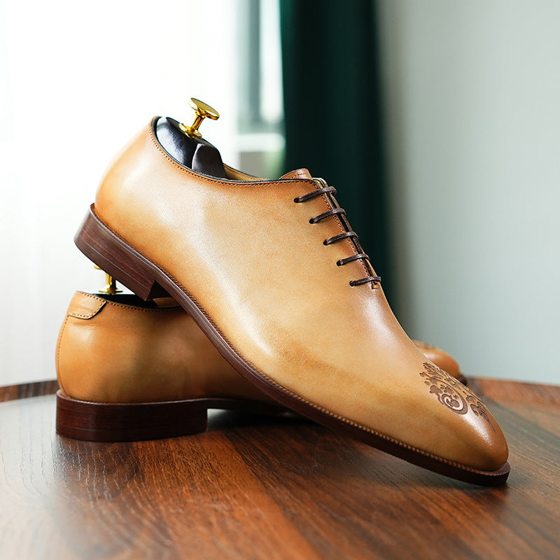 Men's Formal Business Genuine England Style Full Leather Shoes