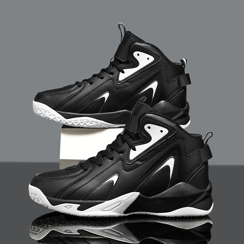 Men's Style Basketball Thick-soled Shock Absorption Breathable Green Little Training Men's Sports Shoes