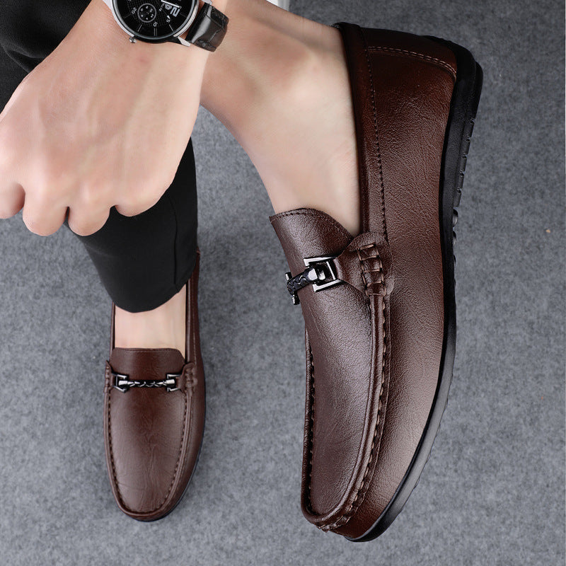 Men's Pedal Genuine Lazy Doug High-grade Soft Bottom Flat Large Men's Casual Shoes