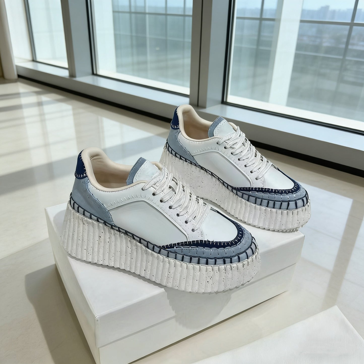 Women's Trend Elevator Wild Biscuit Shape Round Toe Women's Casual Shoes