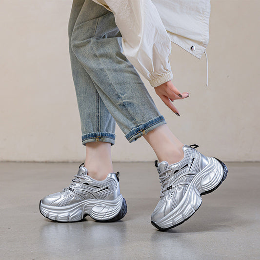 Women's Dad Height Increasing Small Spring Thick Casual Shoes
