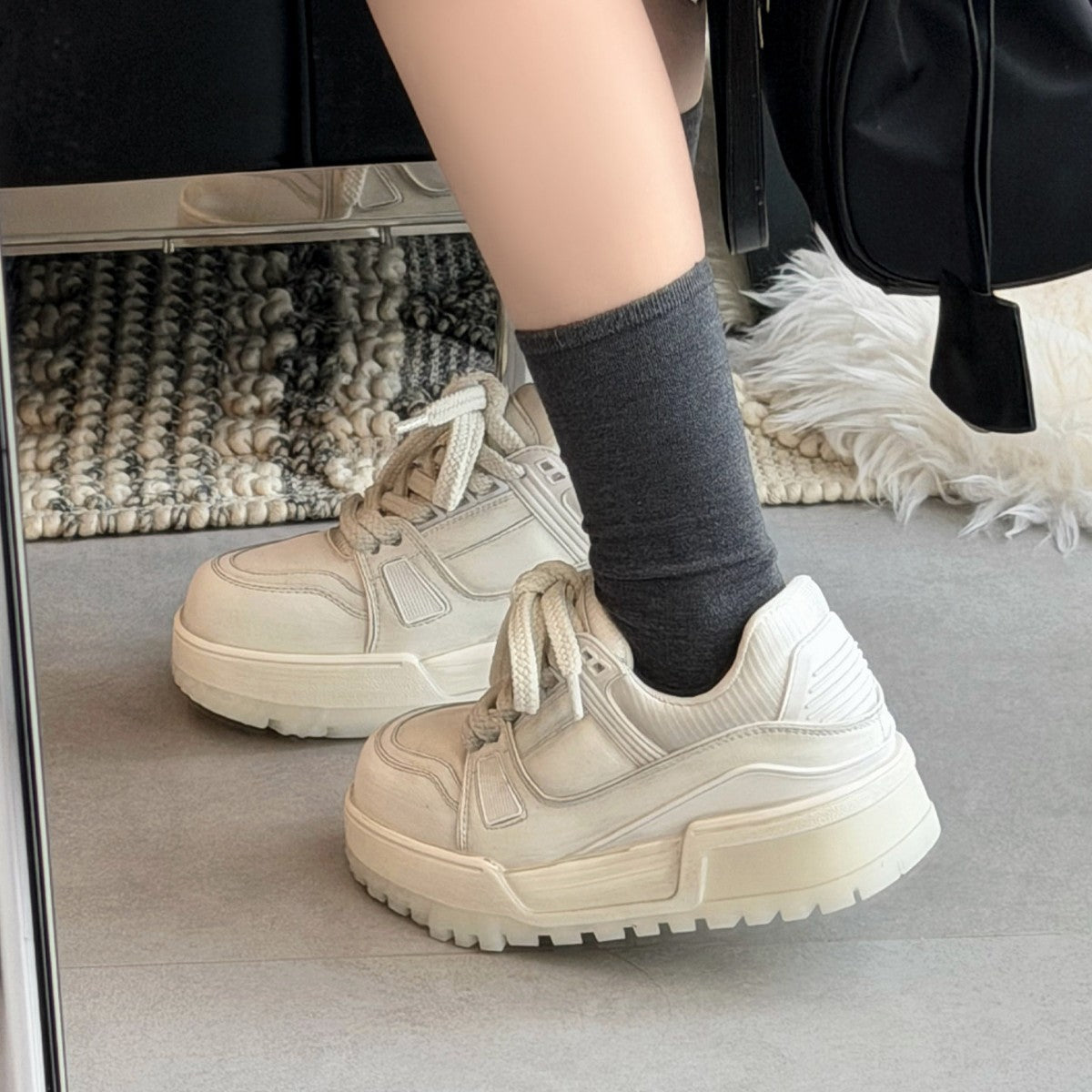 Women's Thick-soled Spring Versatile Height Increasing Comfortable Warm Leisure Board Women's Sports Shoes