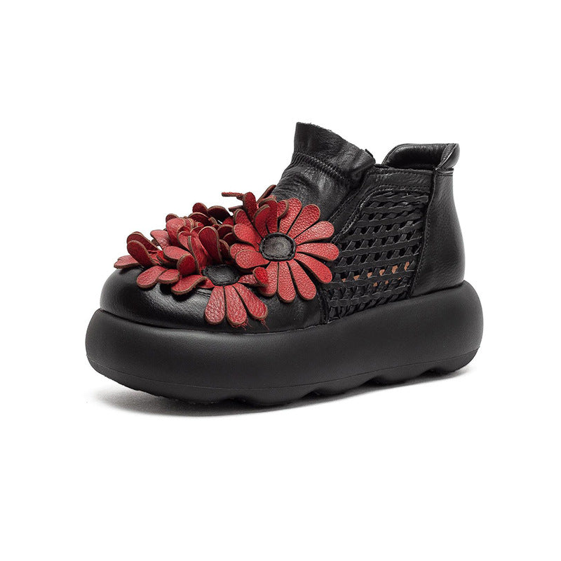 Women's Wen Art Style Flower Leisure First Platform Sandals
