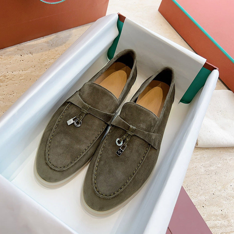 Women's British Style Slip-on Soft Bottom Pumps Women's Casual Shoes