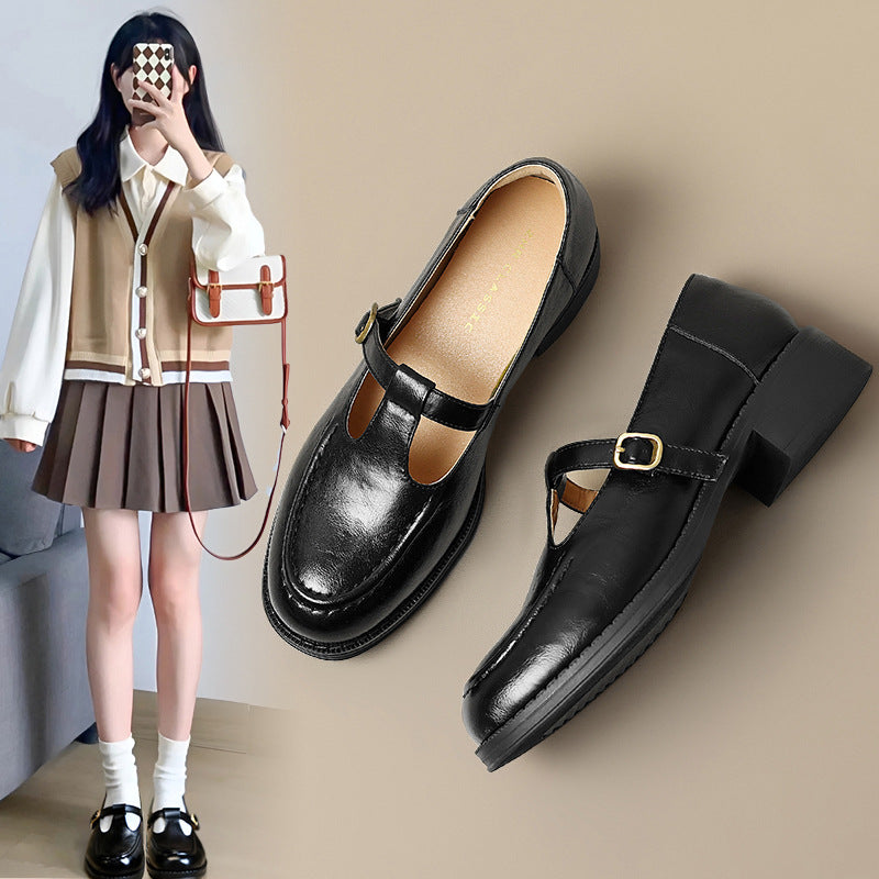 Women's Then Vintage Mary Jane British Round Toe French Women's Fashion Shoes