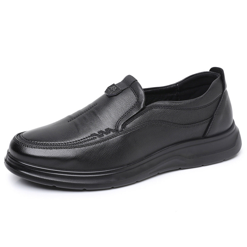 Men's Leisure Comfort Trend Flat Pumps One Pedal Leather Shoes