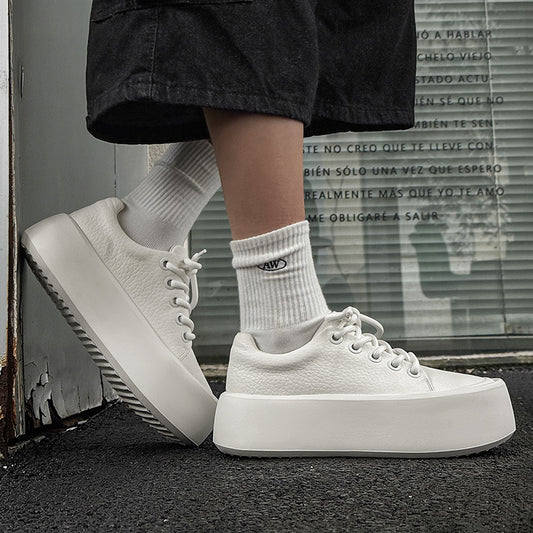 Men's Korean Style Trendy Platform Hight Increasing British Men's Board Shoes