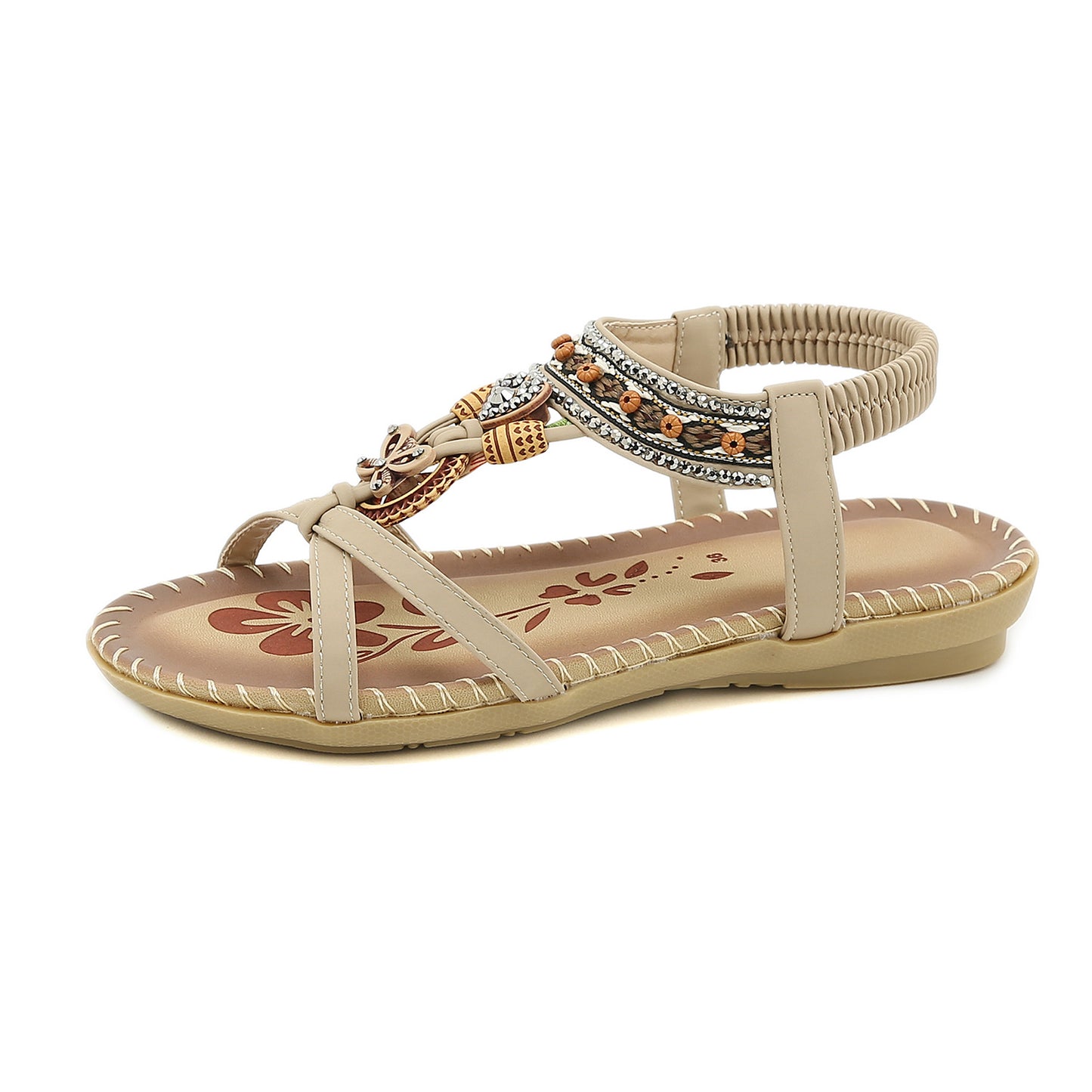 Bohemian Spring Large Size Flat Bottom Sandals