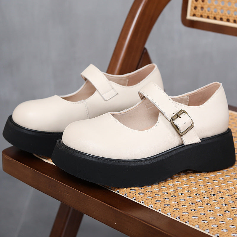 Jane Female Art Versatile Small Increased Retro Casual Shoes