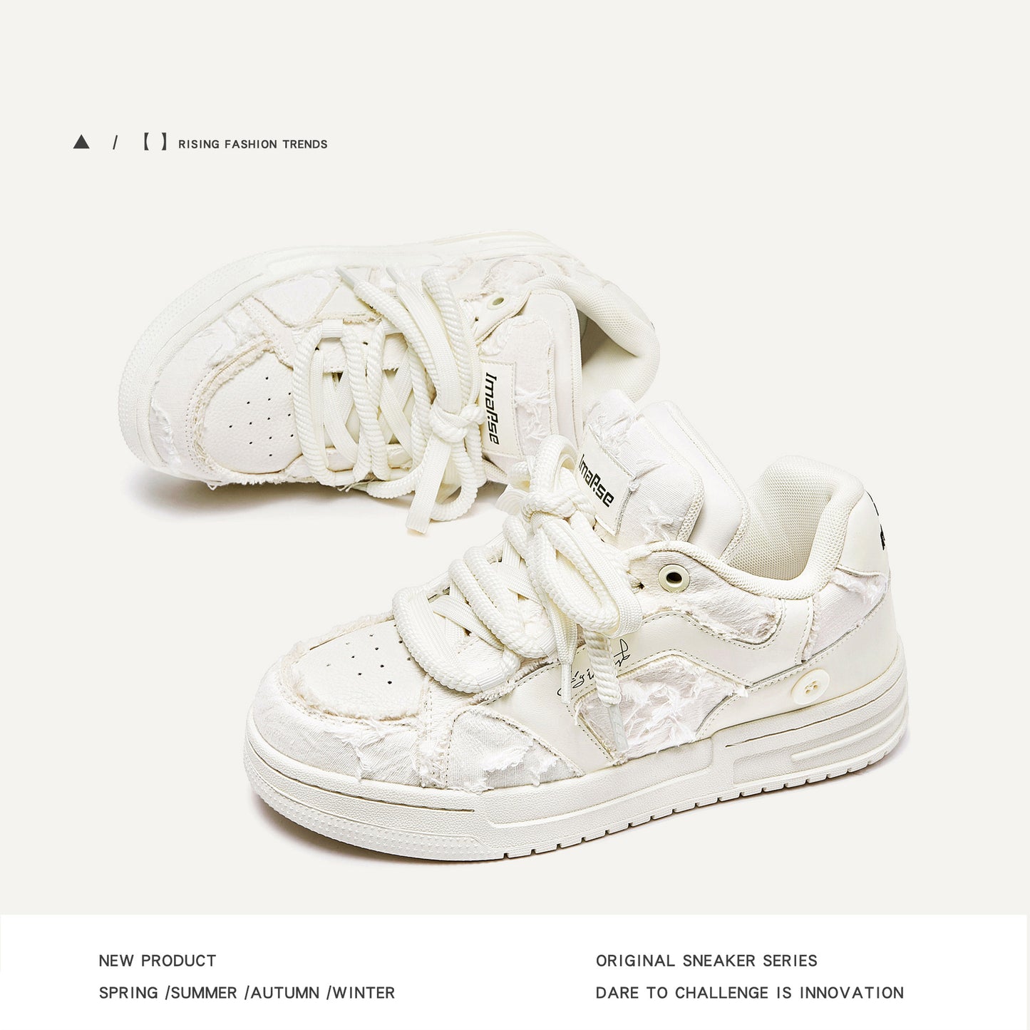 Women's & Men's Aesthetic Series National Fashion White Trendy Women's Shoes