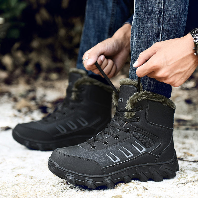 Men's Winter Northeast Cotton Padded Plus Size Warm Veet Thickened Snow Boots
