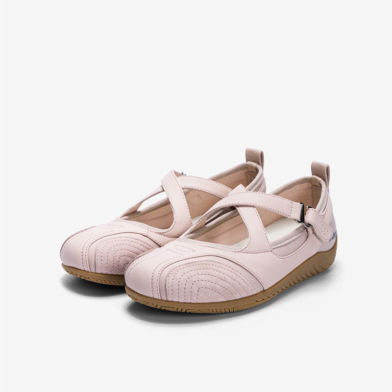 Women's Vintage Mary Jane Cross Strap Shallow Sneakers