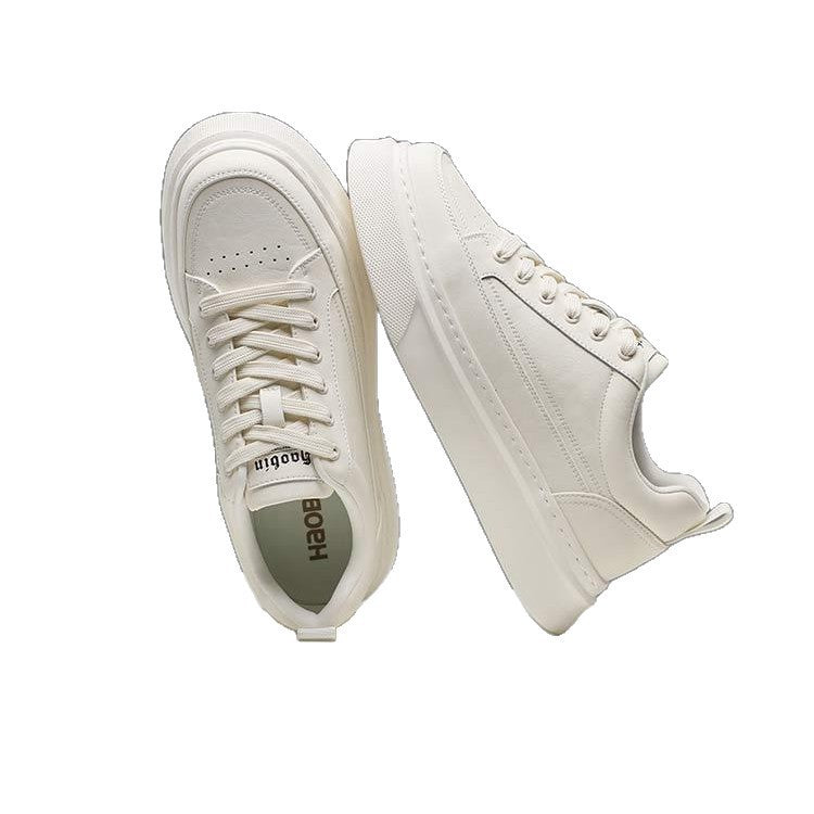 Men's White Business Sports Versatile Breathable Platform Men's Shoes