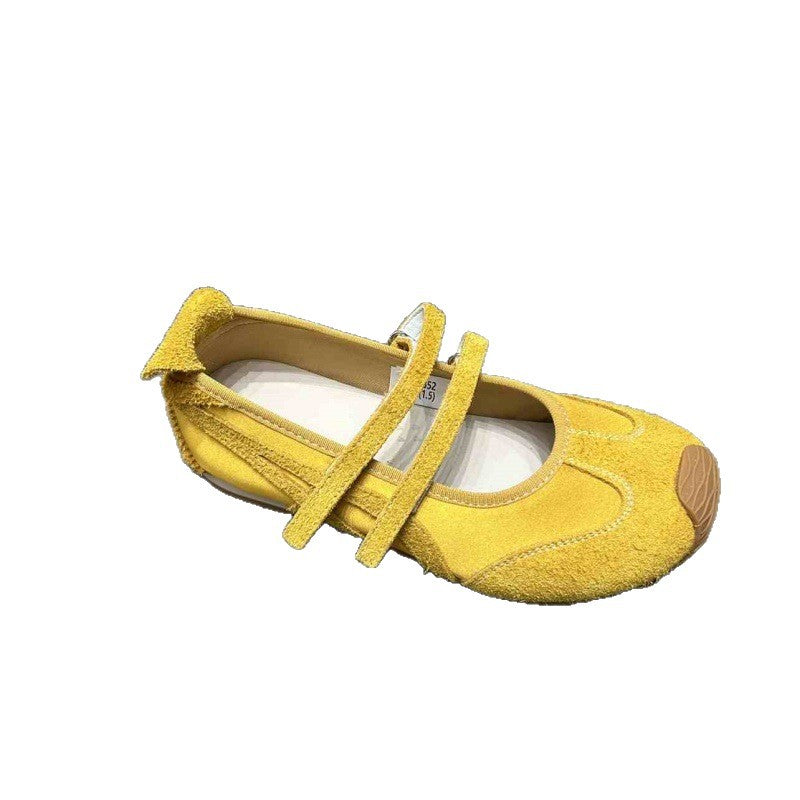 Women's Velcro Low-cut Mary Jane Ballet Style German Sneakers