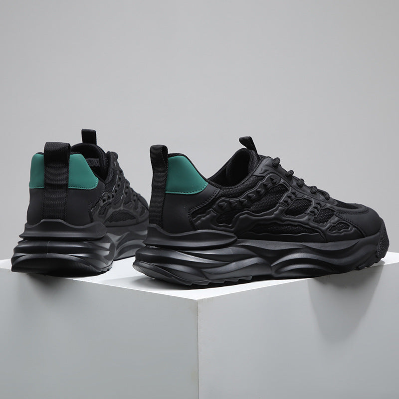 Men's Sports Mesh Breathable Platform Heightened Soft Sneakers