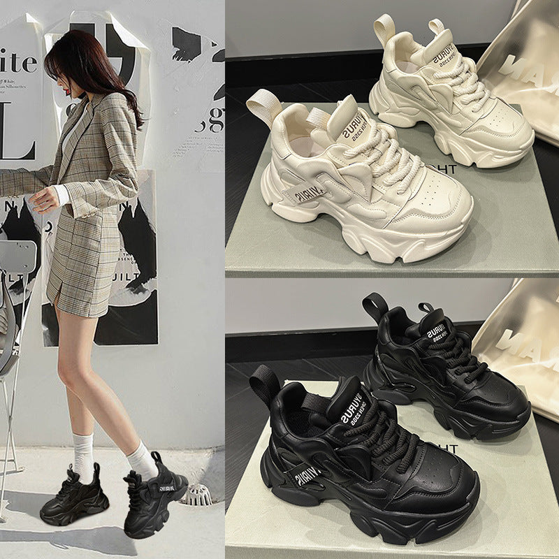 Women's Thick-soled Dad Autumn Comfortable Round Toe Women's Sports Shoes