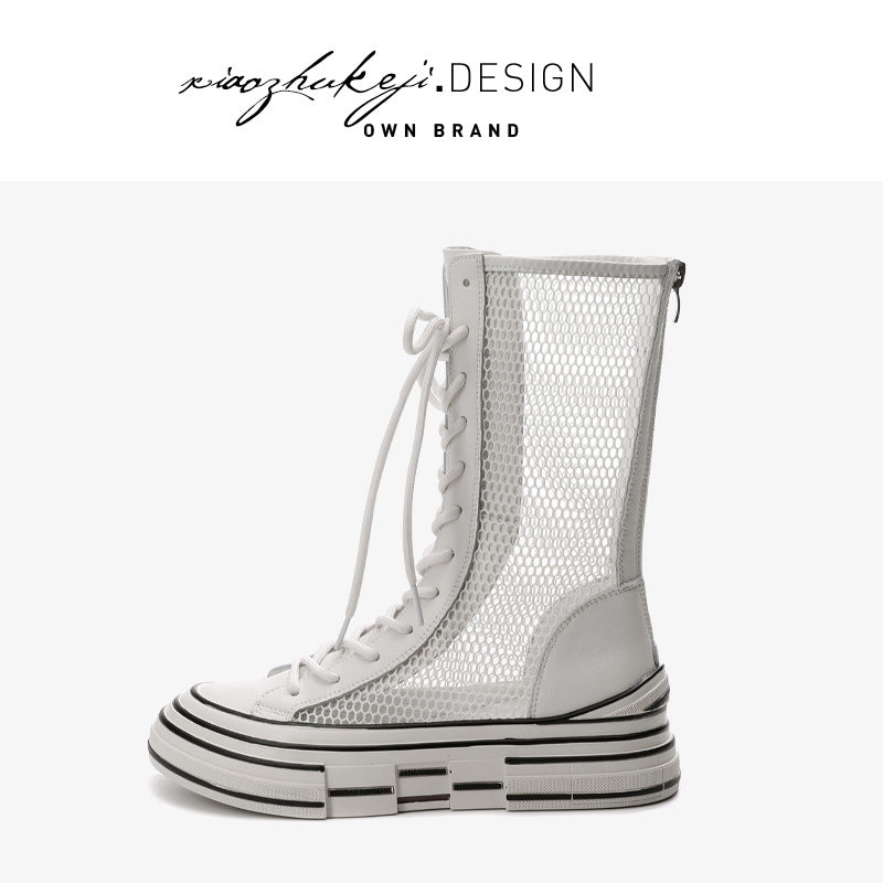 Women's Genuine Mesh Summer Thin Martin Fashion Boots