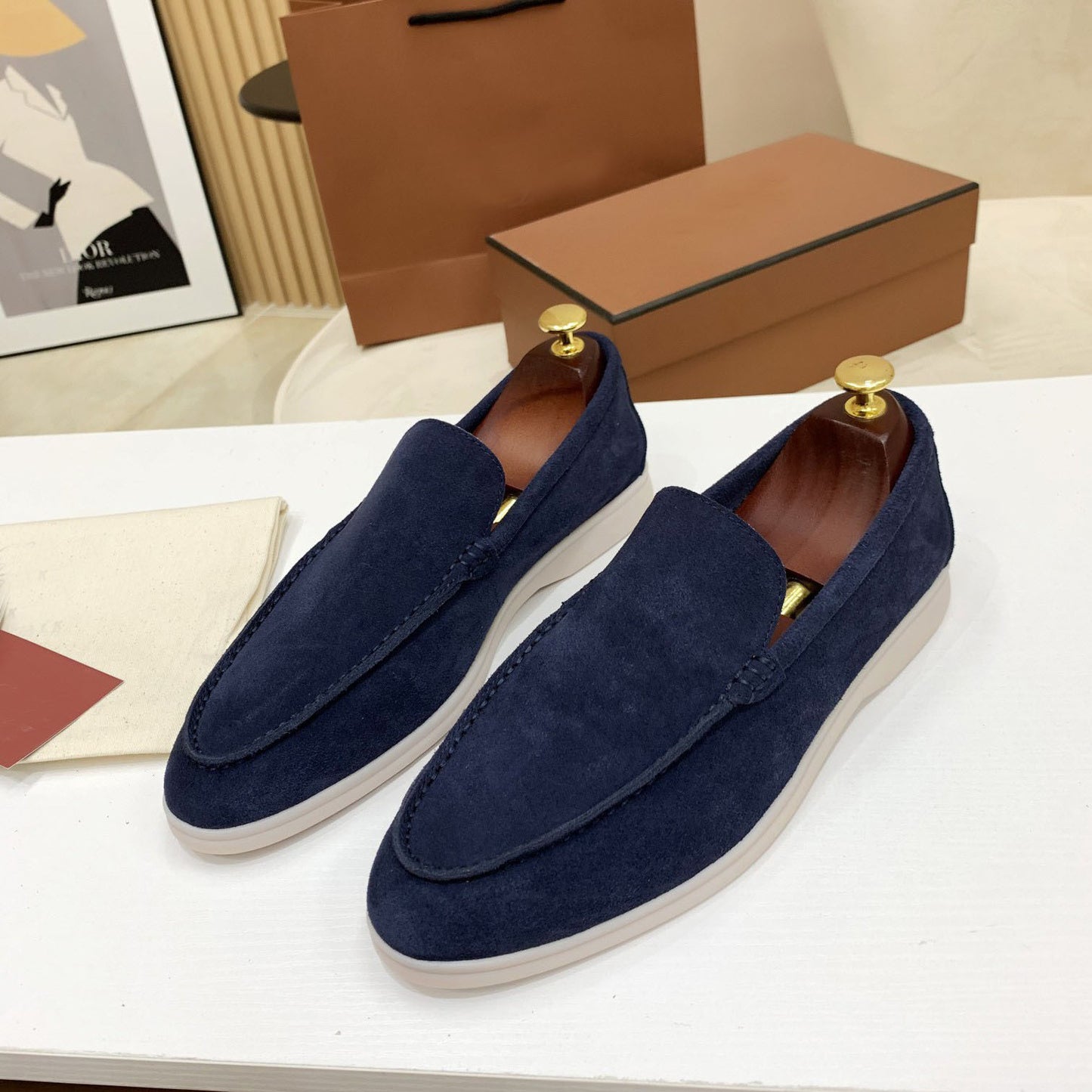 Women's & Men's High Genuine Doug Slip-on Sheepskin Flat Large Women's Fashion Shoes