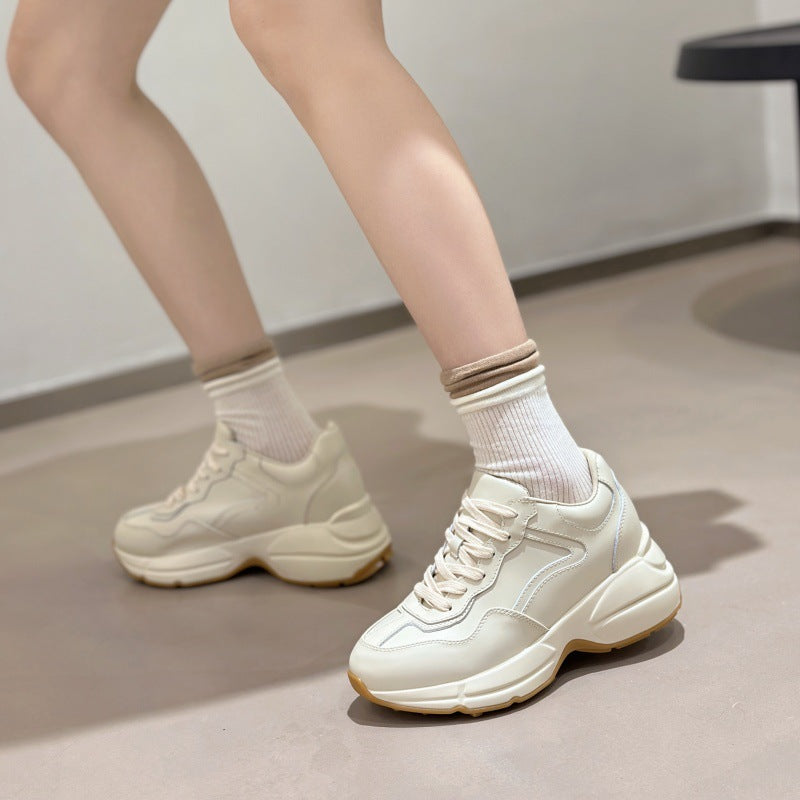 Women's Tired Feet Height Increasing Insole Dad Lightweight Platform Women's Sports Shoes