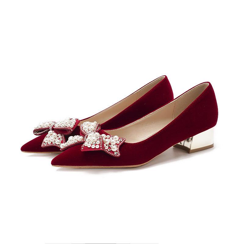 Chunky Bridal Small Size Main Dress Large Loose Fat Women's Fashion Shoes