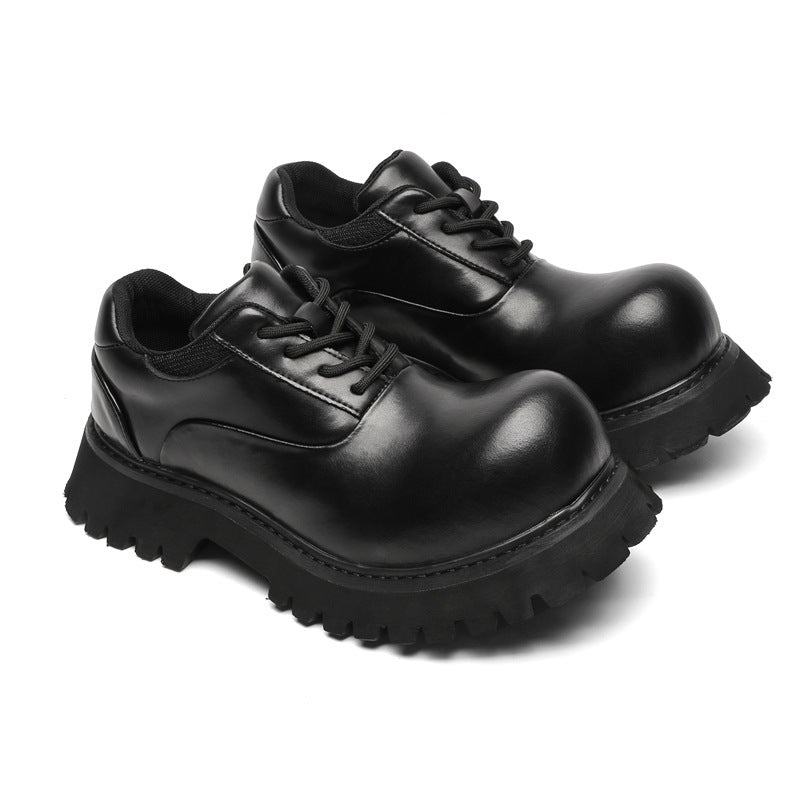 Women's & Men's Couples Platform Mechanical Style High Street Men's Casual Leather Shoes