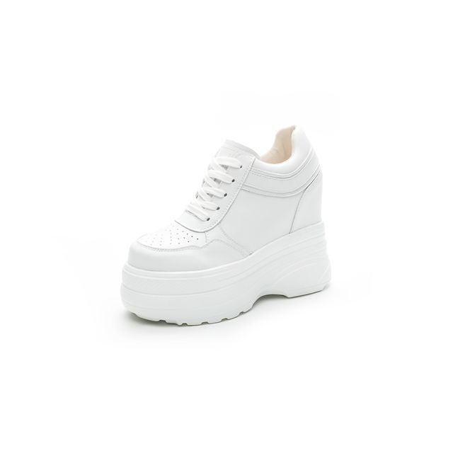 Women's Spring Genuine Low-cut Height Increasing Insole Casual Shoes