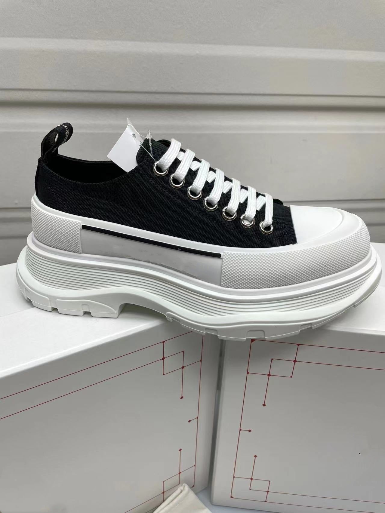 High Version Mcqueen Versatile Muffin Platform White Increased Women's Canvas Shoes