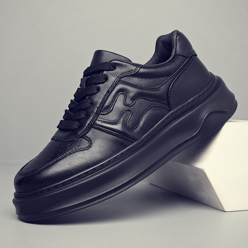Men's Layer Cowhide Easy Wear Genuine Breathable Men's Board Shoes