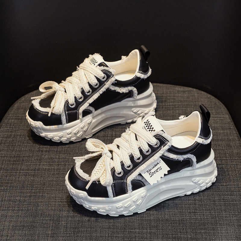 Women's Popular Dad Spring Small Platform Hidden Heels