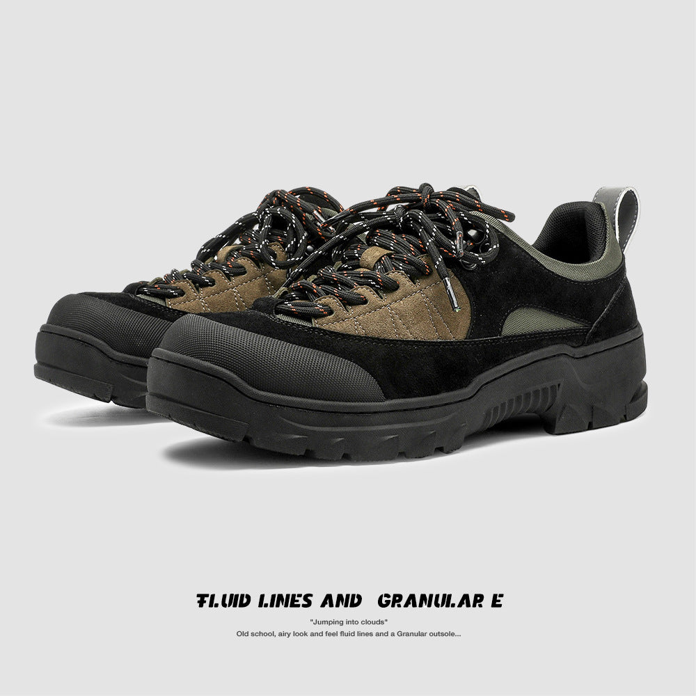 Women's & Men's Thick Bottom Outdoor Hiking Height Increasing Short Face Stitching Men's Board Shoes