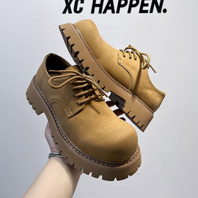 Men's Dr. Martens British Style Big Head Thick Bottom Leather Shoes