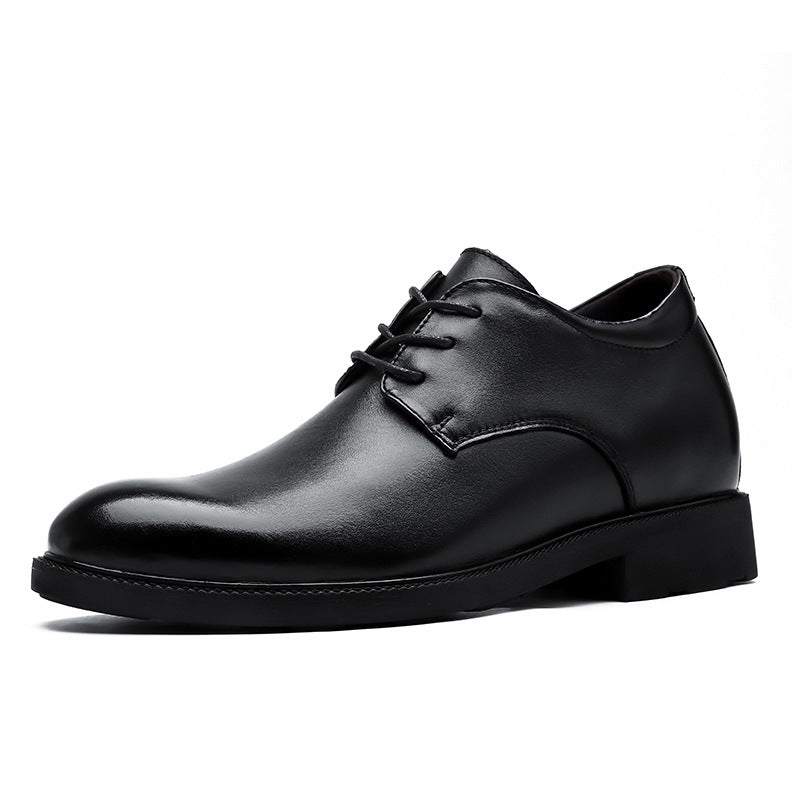 Men's Increasing Business Formal Wear British Plus Size Cowhide Workplace Leather Shoes
