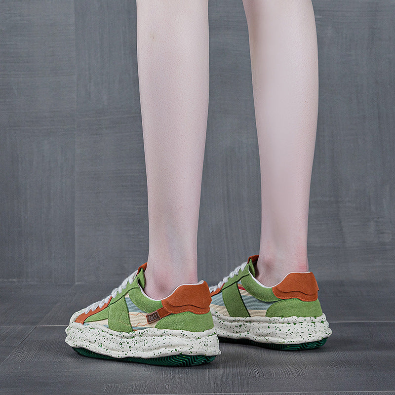 Women's Dissoed Spring Niche Design Sense Thick Sole Increased Women's Board Shoes